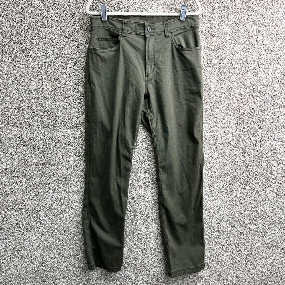 Duluth Trading Co Pants Mens 34x34 Green DuluthFlex Fire Hose Relaxed Fit Canvas